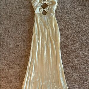 Elegant Cream Evening Gown